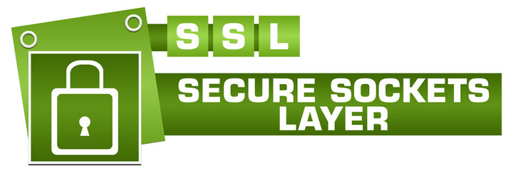 SSL - Secure Sockets Layer Green Squares Symbol Horizontal 