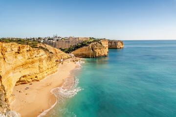 Beautiful Vale de Centeanes Beach, landscapes of Algarve, Portugal