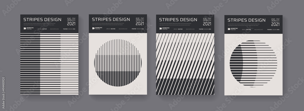 Aufkleber minimal abstract posters set. modern templates collection with graphic geometric shapes elements. ap