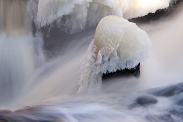 Kvarnbyn Waterfall in Winter - Mölndal, Sweden