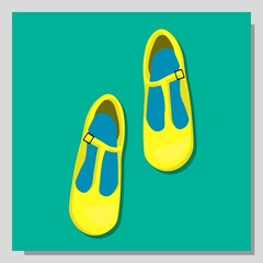 Shoes isolated. Fashionable shoes illustration. Children sandals.