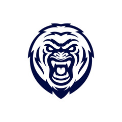Yeti or bigfoot sports logo illustration. Modern design sports mascot template
