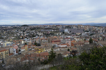Fototapeta na wymiar View of the city of Campobasso, the capital of Molise