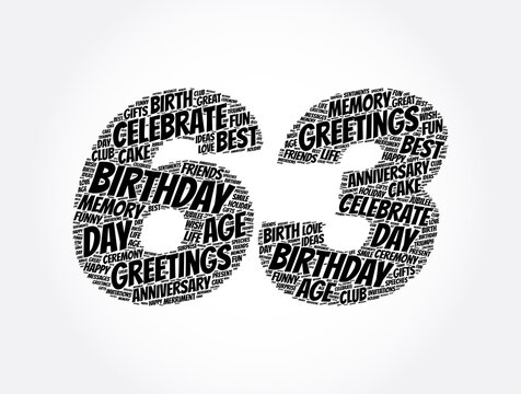 17 Best Happy 63rd Birthday Images Stock Photos Vectors Adobe Stock