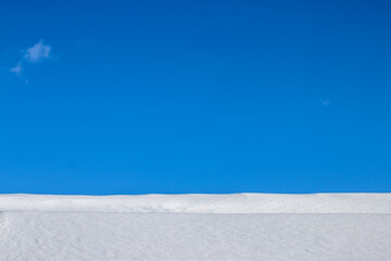 winter snow cover and sky