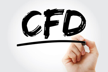 CFD – Contract For Difference acronym with marker, business concept background