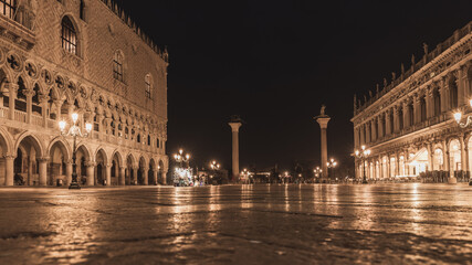 Night in San marco square  in Venice