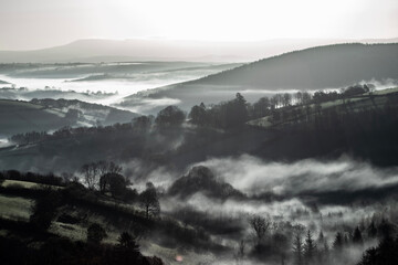 fog in the mountains