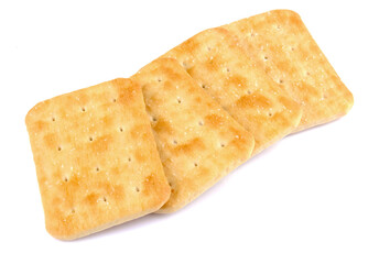 Crispy cracker isolated on white background