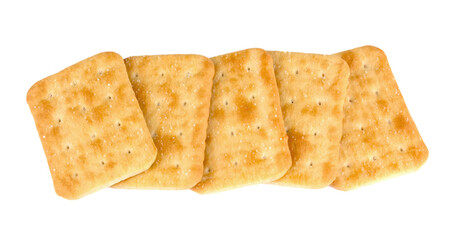 Crispy cracker isolated on white background