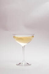 champagne on white background