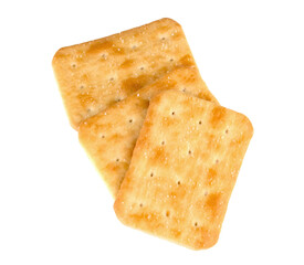 Crispy cracker isolated on white background