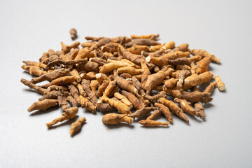 side view herb JiuJieChanɡPu or Irkutsk Anemone Rhizome or Rhizome of Irkutsk Anemone