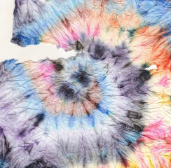 Bohemian Tonal Tie Dye Spiral.  Tye Swirl Design. Red Tie Dye Spiral. Boho 70s Print. Abstract Tie Dye Spiral.  Boho Peace Dye Design. 70s Flower Background.