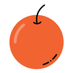 Orange Fruit Icon.
