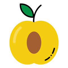 Plum Fruit Icon.
