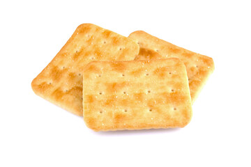 Crispy cracker isolated on white background