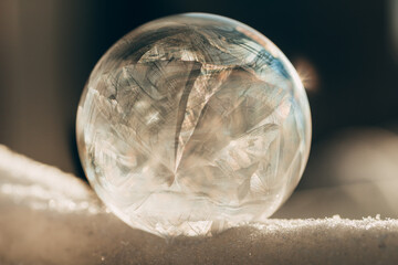 frozen soap bubble