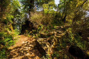 Obraz premium Spring landscape in Falgars D En Bas, La Garrotxa, Spain