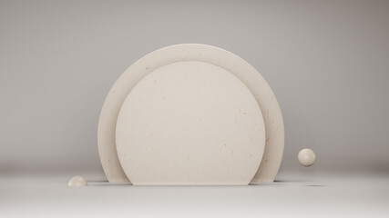 Mock up scene with empty space, product background display ,abstract room 3d render.