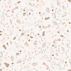 Terrazzo Texture Vector. Flooring Seamless Pattern