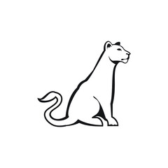 leoa female line zoo wild animal lioness line logo exclusive design inspiration