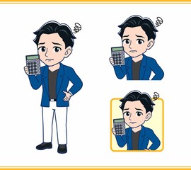 Young man in a blue jacket