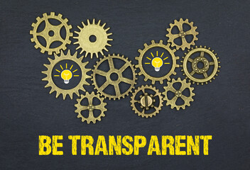 Be transparent 