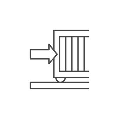 Automatic gates line outline icon