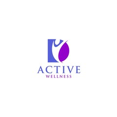 Obraz premium D Active Wellness Logo Design Vector