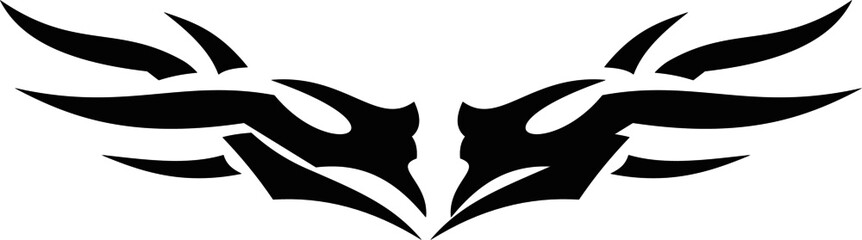 Vector symbol, ornament, tattoo. beautiful vector illustration. Drawings on the body, ancient symbols.