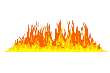 fire and flames isolated on wbhite background.