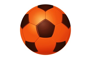 orange soccer ball on white backgorund.