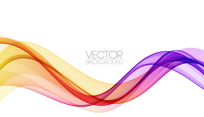 Abstract shiny color spectrum wave design element