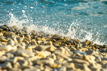 waves on the rocks