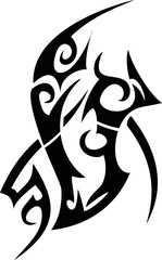 Vector symbol, ornament, tattoo. beautiful vector illustration. Drawings on the body, ancient symbols.