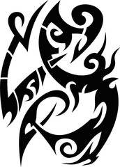 Vector symbol, ornament, tattoo. beautiful vector illustration. Drawings on the body, ancient symbols.