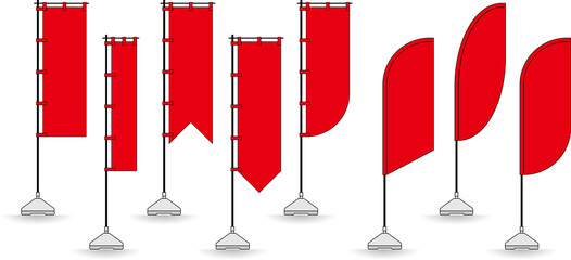 日本の伝統的な旗のイラスト集 © 四郎丸