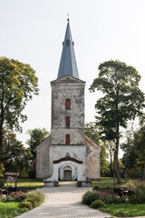 Fototapeta na wymiar Entrance gate to the Dundaga church, Latvia