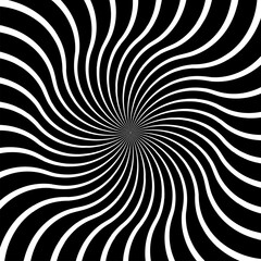 Fototapeta premium Black and white abstract striped background. Optical Art. illustration.