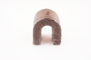 small magnet on white background