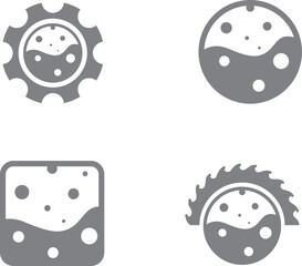 laboratory vector set logo design template