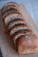 A rye bread is homemade natural yeast bread.
