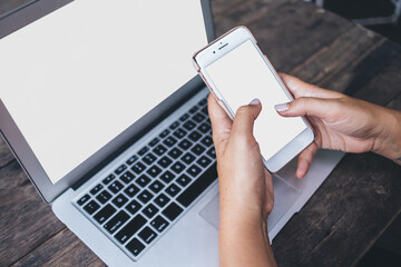 Crop unrecognizable woman text messaging on modern mobile phone