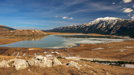 Lake with mountains