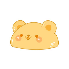 cute animal bear on white background