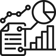 Business research icon vector isolate