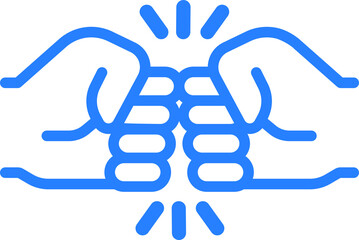 Fist bump. Friendship sign. Vector illustration on white background