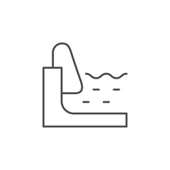 Swimming pool line outline icon