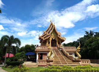 Naklejka premium The architecture in the thai temple, Wat Pa-Tung-Ngam, Lampun, Thailand, 1ST, Julu 2018. Editorial